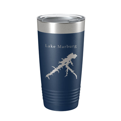 Lake Marburg Map Tumbler Travel Mug Insulated Laser Engraved Coffee Cup Pennsylvania 20 oz-8