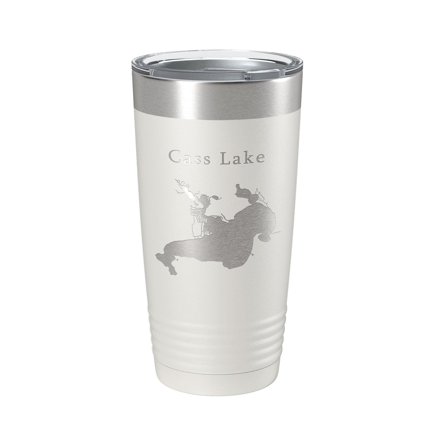 Cass Lake Map Tumbler Travel Mug Insulated Laser Engraved Coffee Cup Michigan 20 oz-7