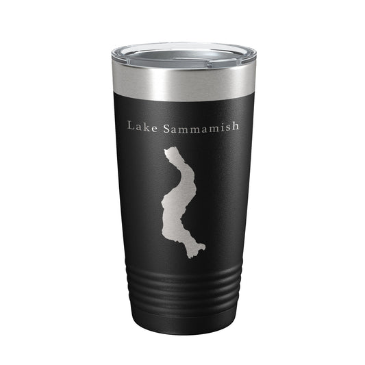 Lake Sammamish Map Tumbler Travel Mug Insulated Laser Engraved Coffee Cup Washington 20 oz-0