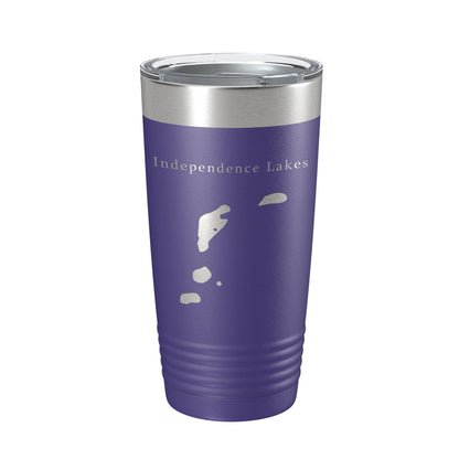 Independence Lakes Map Tumbler Travel Mug Insulated Laser Engraved Coffee Cup Idaho 20 oz-15