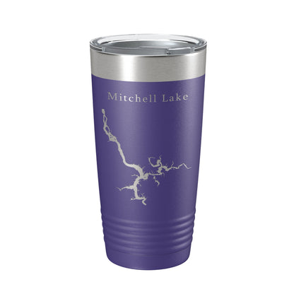 Mitchell Lake Map Tumbler Travel Mug Insulated Laser Engraved Coffee Cup Alabama 20 oz-15