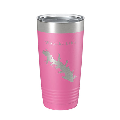 Waurika Lake Map Tumbler Travel Mug Insulated Laser Engraved Coffee Cup Oklahoma 20 oz-11