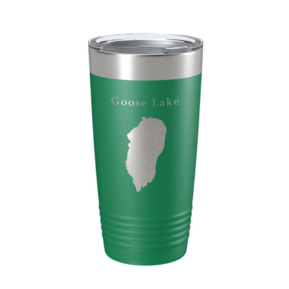 Goose Lake Map Tumbler Travel Mug Insulated Laser Engraved Coffee Cup California Oregon 20 oz-9