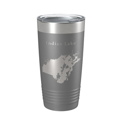 Indian Lake Map Tumbler Travel Mug Insulated Laser Engraved Coffee Cup Ohio 20 oz-16