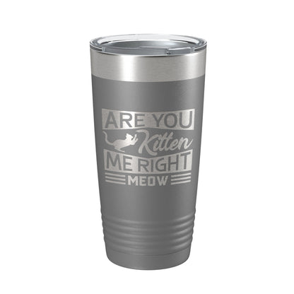 Are You Kitten Me Right Meow Tumbler Travel Mug Funny Cat Lover Gift Insulated Laser Engraved Coffee Cup 20 oz-16