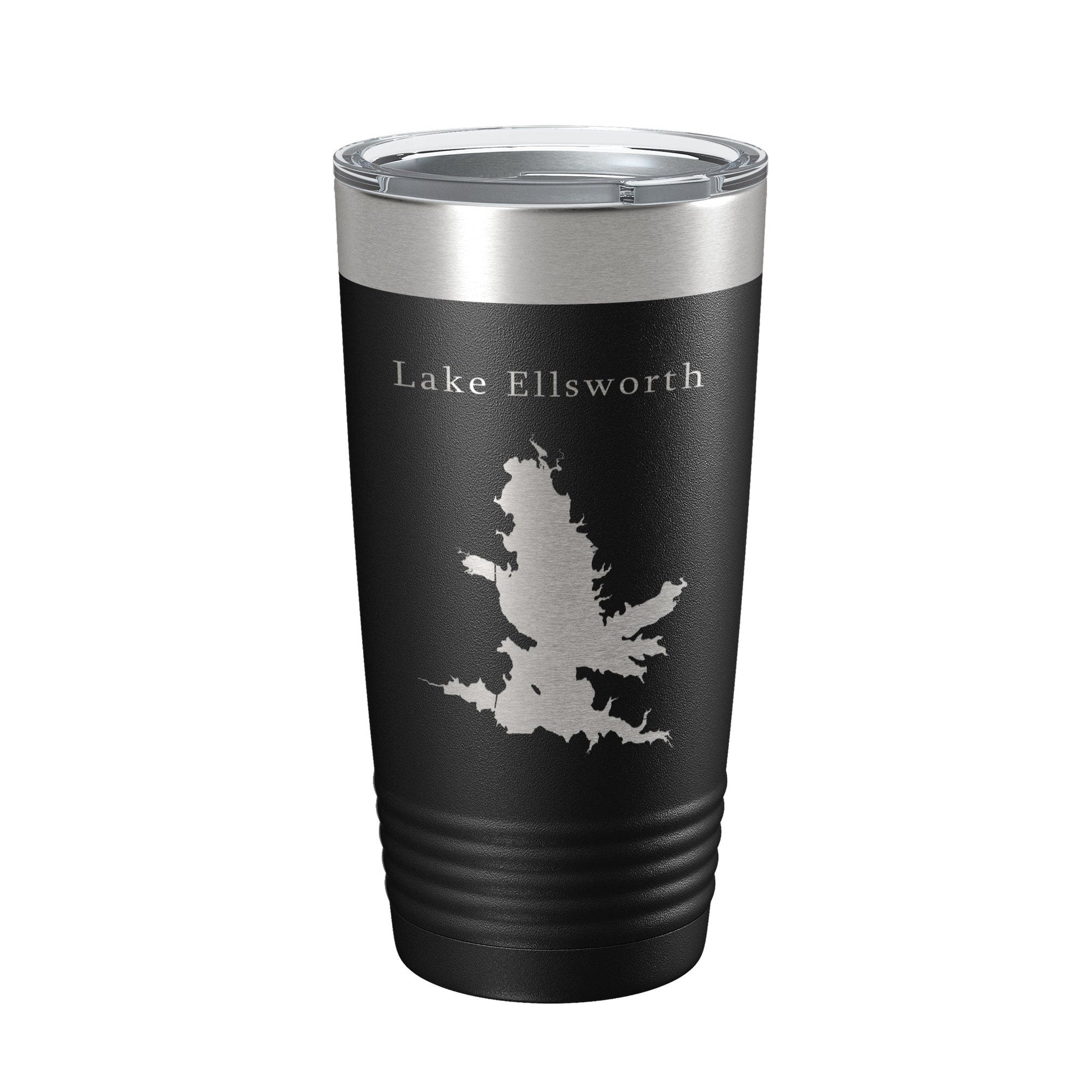 Lake Ellsworth Map Tumbler Travel Mug Insulated Laser Engraved Coffee Cup Oklahoma 20 oz-5