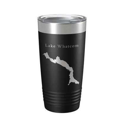 Lake Whatcom Map Tumbler Travel Mug Insulated Laser Engraved Coffee Cup Washington 20 oz-0
