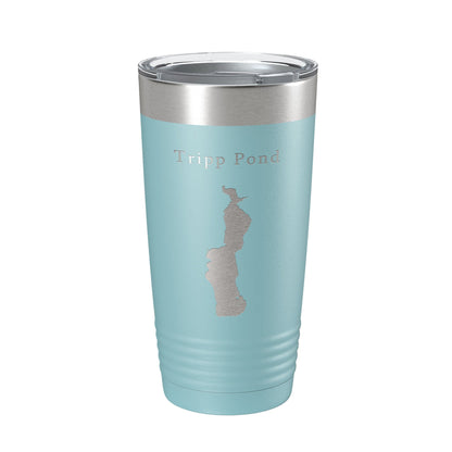 Tripp Pond Tumbler Lake Map Travel Mug Insulated Laser Engraved Coffee Cup Maine 20 oz-13