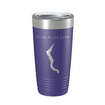 Saint Froid Lake Map Tumbler Travel Mug Insulated Laser Engraved Coffee Cup Maine 20 oz-15
