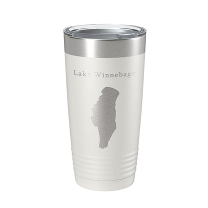 Lake Winnebago Map Tumbler Travel Mug Insulated Laser Engraved Coffee Cup Wisconsin 20 oz-1