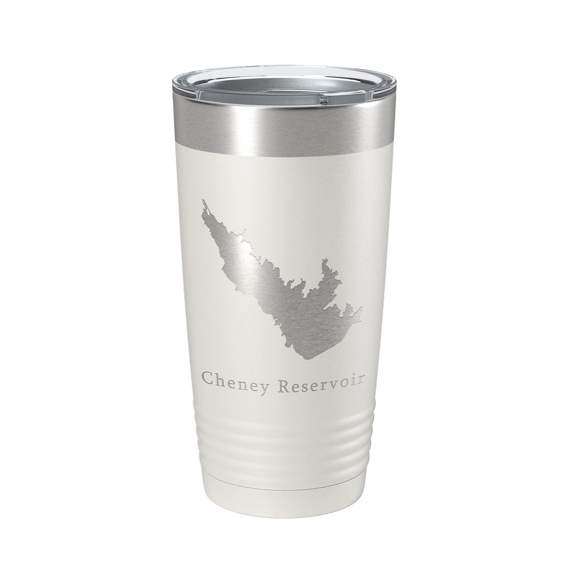 Cheney Reservoir Tumbler Lake Map Travel Mug Insulated Laser Engraved Coffee Cup Kansas 20 oz-1