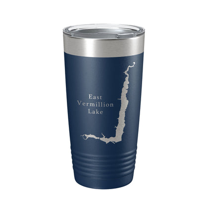 East Vermillion Lake Map Tumbler Travel Mug Insulated Laser Engraved Coffee Cup South Dakota 20 oz-8