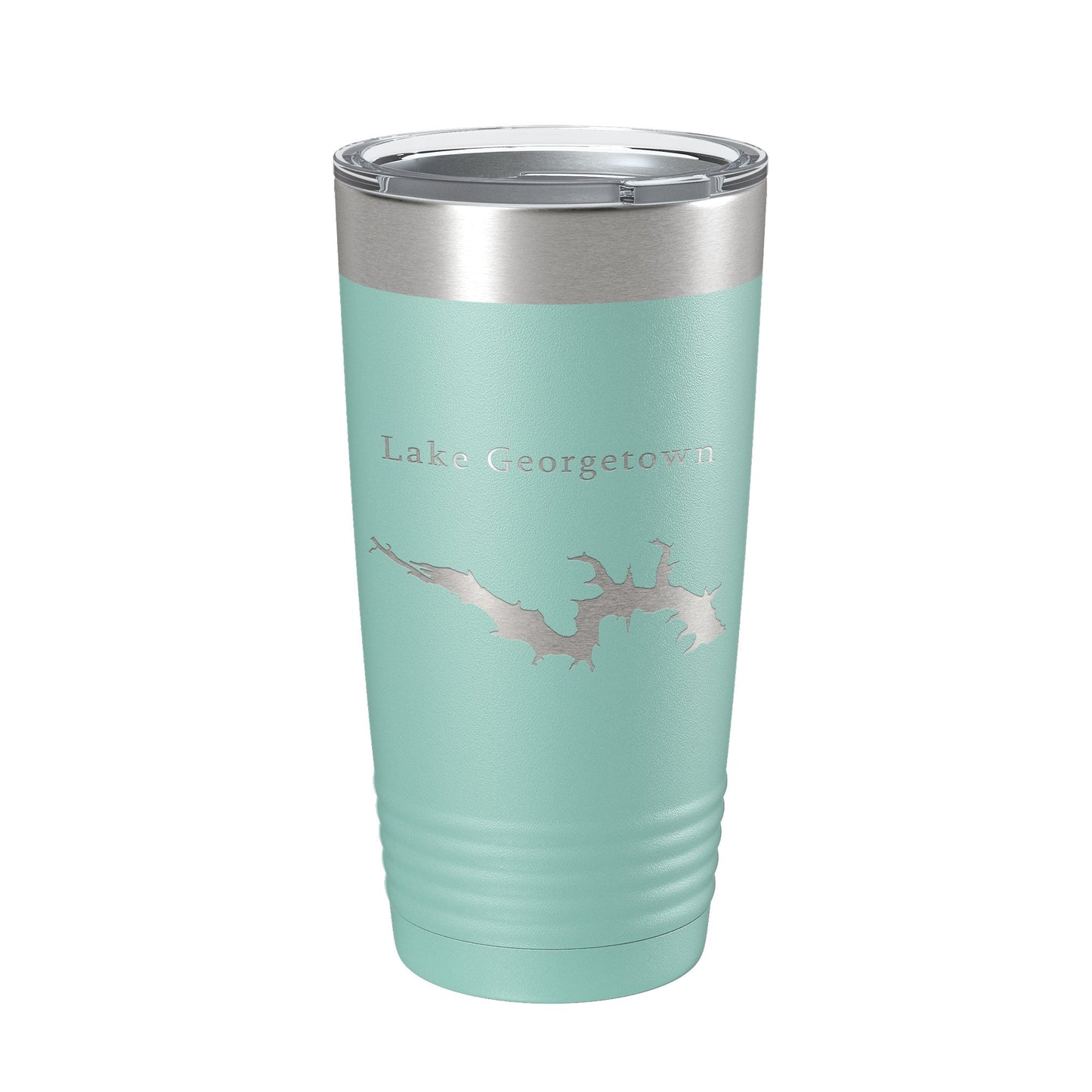 Lake Georgetown Map Tumbler Travel Mug Insulated Laser Engraved Coffee Cup Texas 20 oz-12