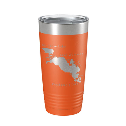 Lakes Wawasee Syracuse & Papakeechie Map Tumbler Travel Mug Insulated Laser Engraved Coffee Cup Indiana 20 oz-17