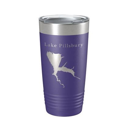 Lake Pillsbury Map Tumbler Travel Mug Insulated Laser Engraved Coffee Cup California 20 oz-15