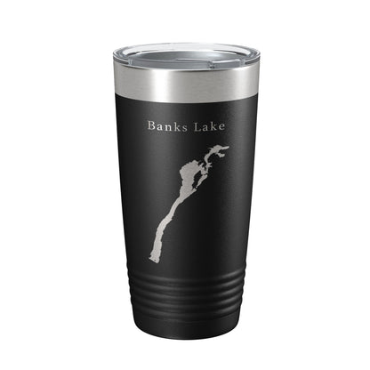 Banks Lake Map Tumbler Travel Mug Insulated Laser Engraved Coffee Cup Washington 20 oz-5