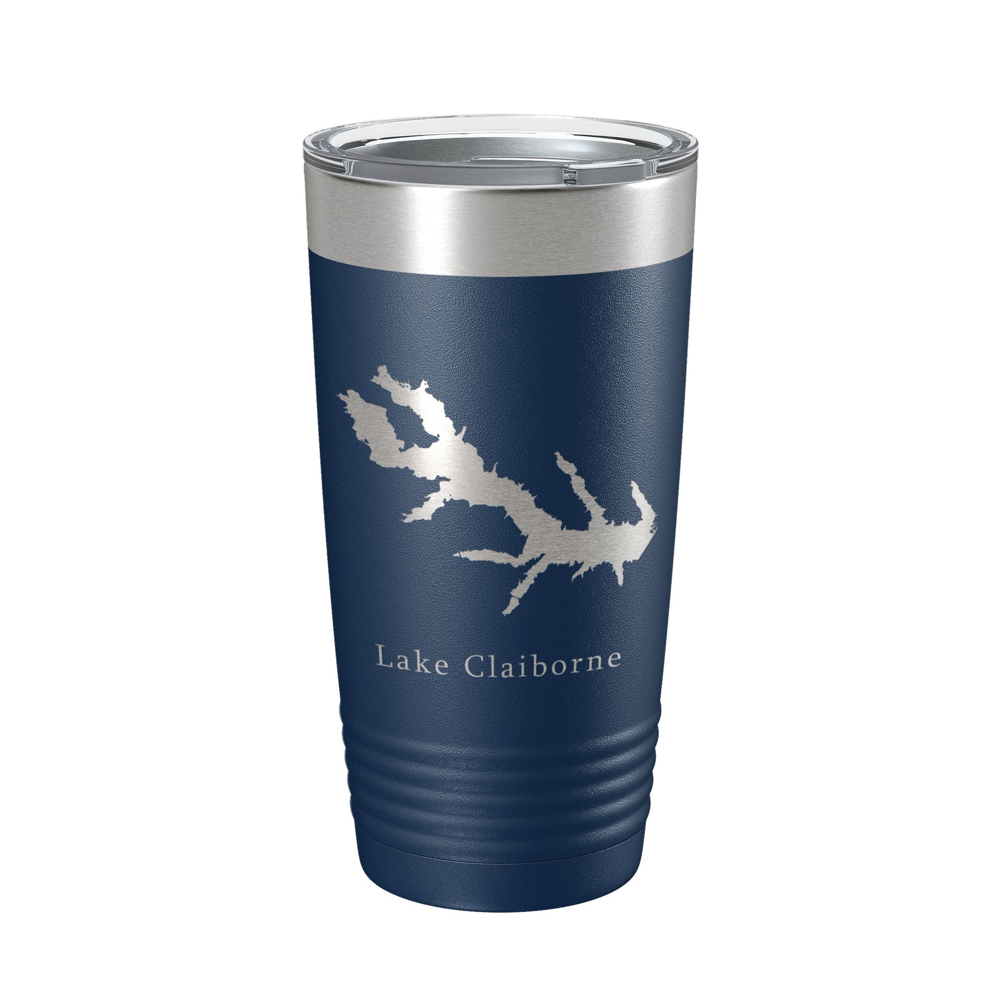 Lake Claiborne Map Tumbler Travel Mug Insulated Laser Engraved Coffee Cup Louisiana 20 oz-2