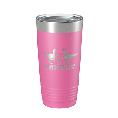 Winosaurus Tumbler Travel Mug Wine Dinosaur Funny Gift Insulated Laser Engraved Coffee Cup 20 oz-11