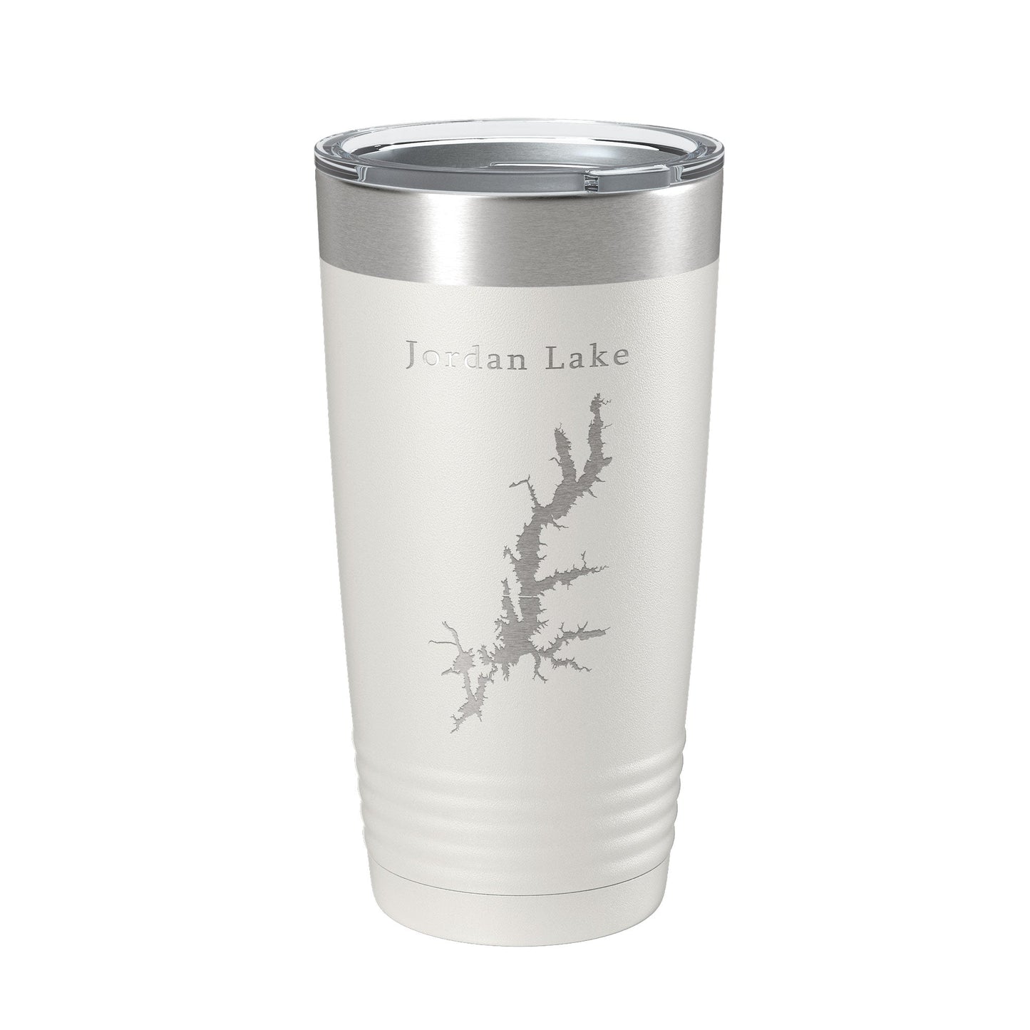 Jordan Lake B. Everett Map Tumbler Travel Mug Insulated Laser Engraved Coffee Cup North Carolina 20 oz-1