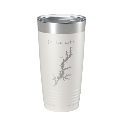 Jordan Lake B. Everett Map Tumbler Travel Mug Insulated Laser Engraved Coffee Cup North Carolina 20 oz-1