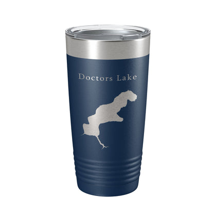 Doctors Lake Map Tumbler Travel Mug Insulated Laser Engraved Coffee Cup Florida 20 oz-8