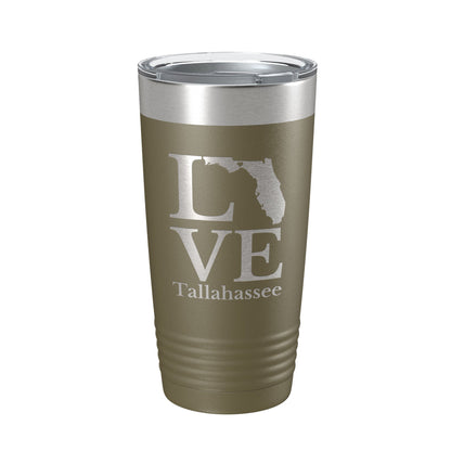 Tallahassee FL Love Tumbler Travel Mug Insulated Laser Engraved Coffee Cup Florida Gift 20 oz-21