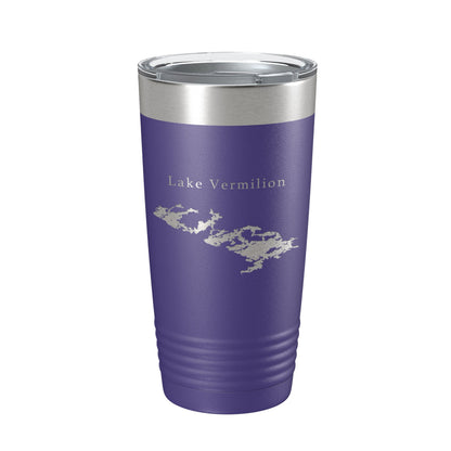 Lake Vermilion Map Tumbler Travel Mug Insulated Laser Engraved Coffee Cup Minnesota 20 oz-15