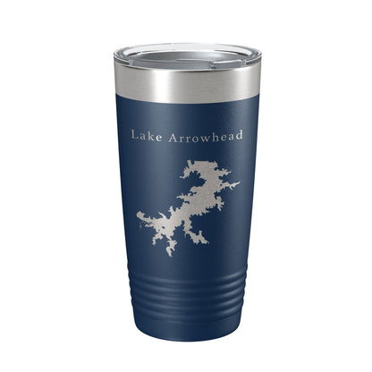 Lake Arrowhead Map Tumbler Travel Mug Insulated Laser Engraved Coffee Cup Texas 20 oz-8