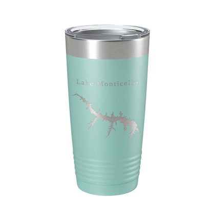 Lake Monticello Map Tumbler Travel Mug Insulated Laser Engraved Coffee Cup Virginia 20 oz-12