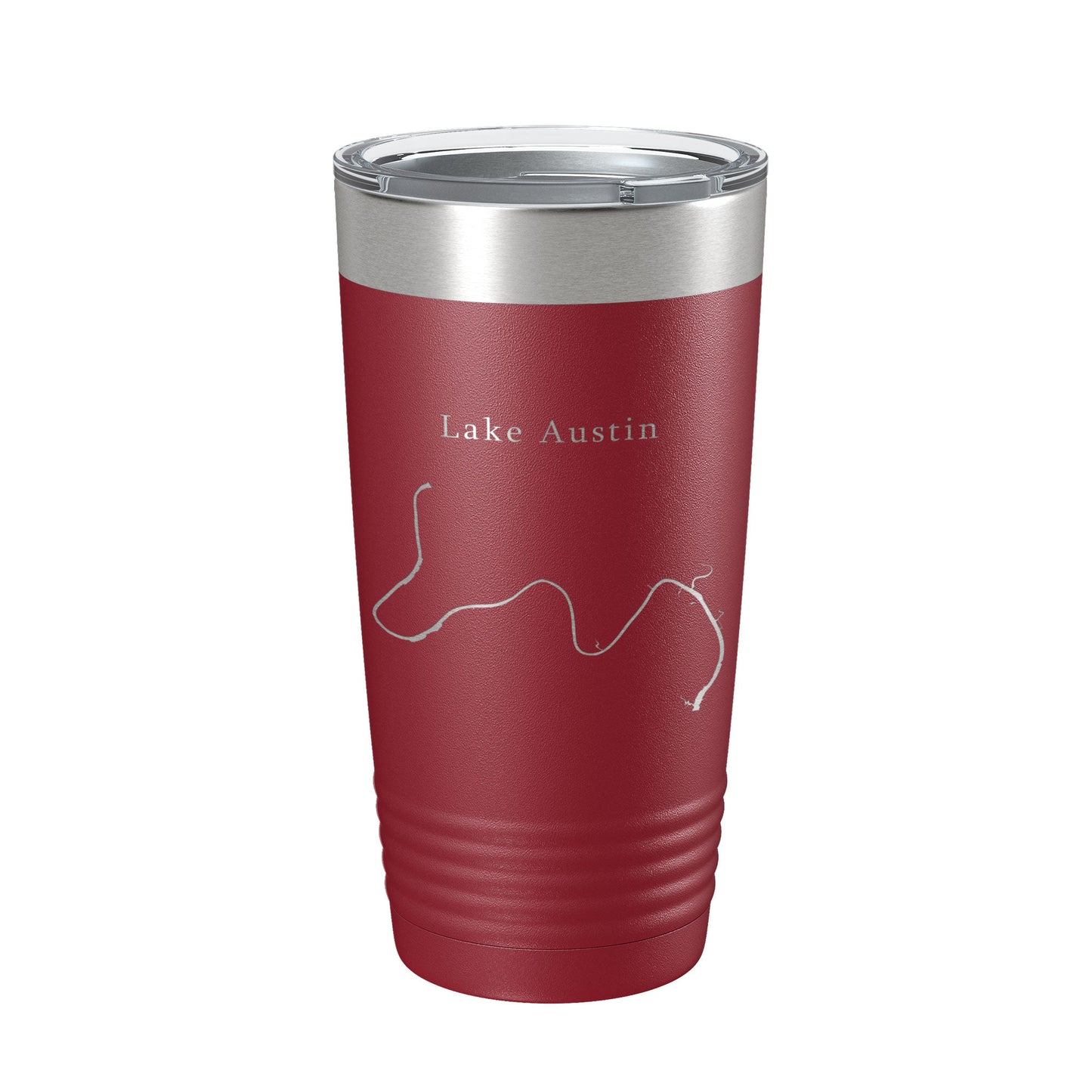 Lake Austin Map Tumbler Travel Mug Insulated Laser Engraved Coffee Cup Texas 20 oz-18