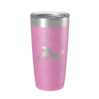 Sheridan Lake Map Tumbler Travel Mug Insulated Laser Engraved Coffee Cup South Dakota 20 oz-14