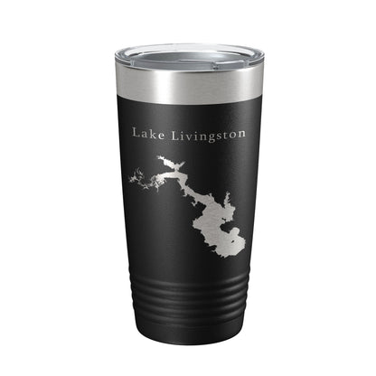 Lake Livingston Map Tumbler Travel Mug Insulated Laser Engraved Coffee Cup Texas 20 oz-5