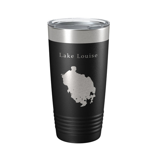 Lake Louise Map Tumbler Travel Mug Insulated Laser Engraved Coffee Cup Alaska 20 oz-0