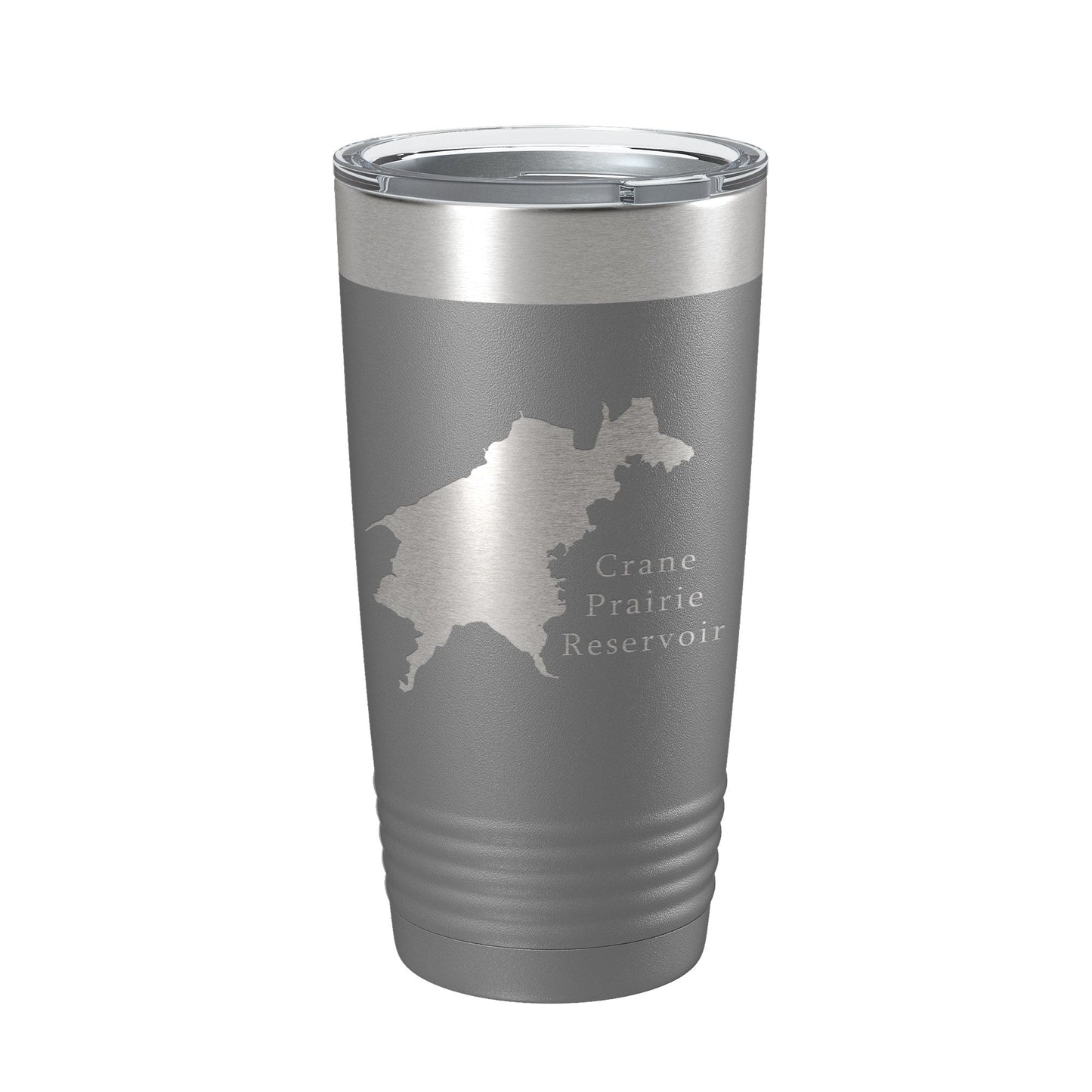 Crane Prairie Reservoir Tumbler Lake Map Travel Mug Insulated Laser Engraved Coffee Cup Oregon 20 oz-16