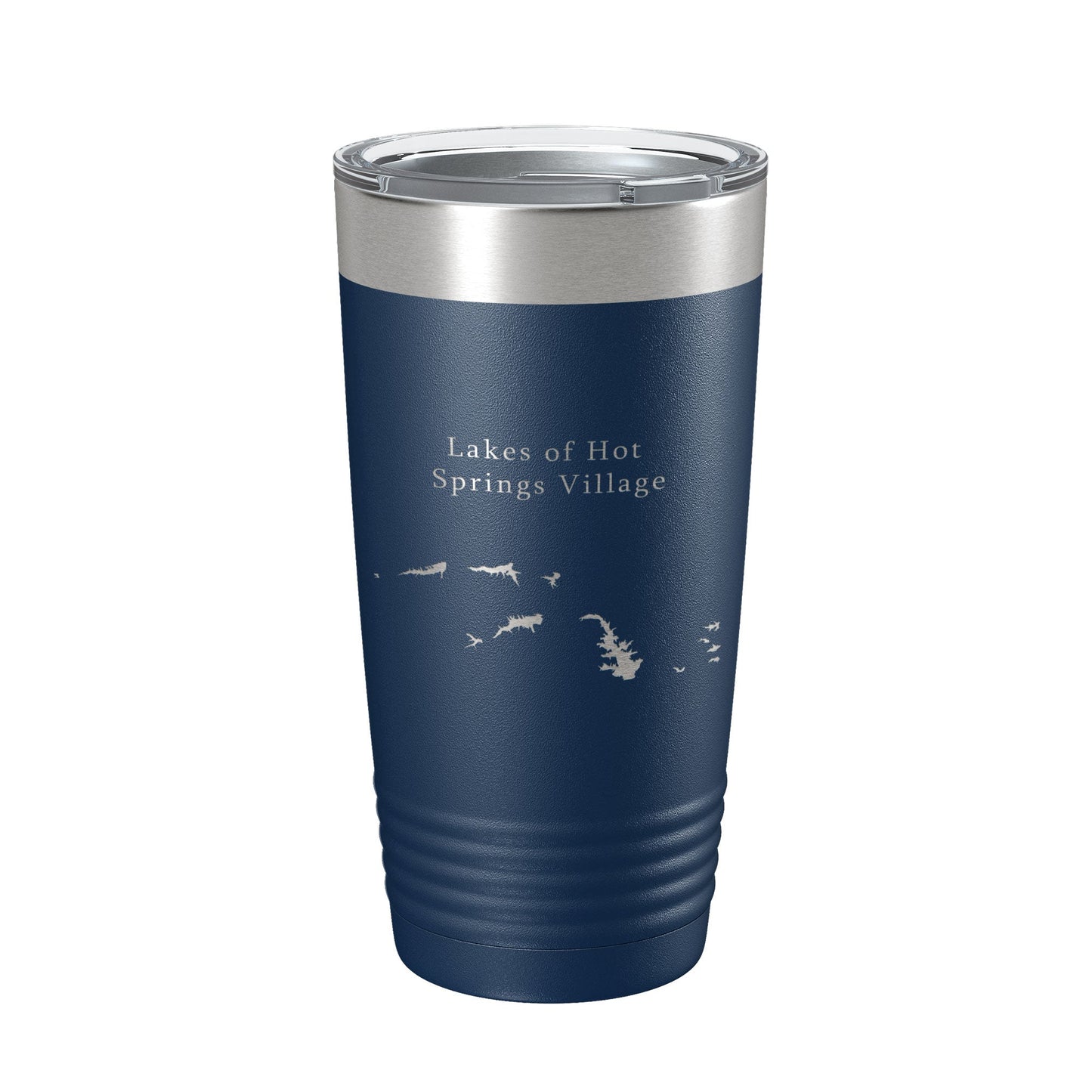 Lakes of Hot Springs Village Map Tumbler Travel Mug Insulated Laser Engraved Coffee Cup Arkansas 20 oz-2