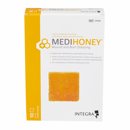 Honey Impregnated Wound Dressing MEDIHONEY® Rectangle 4 X 5 Inch Sterile