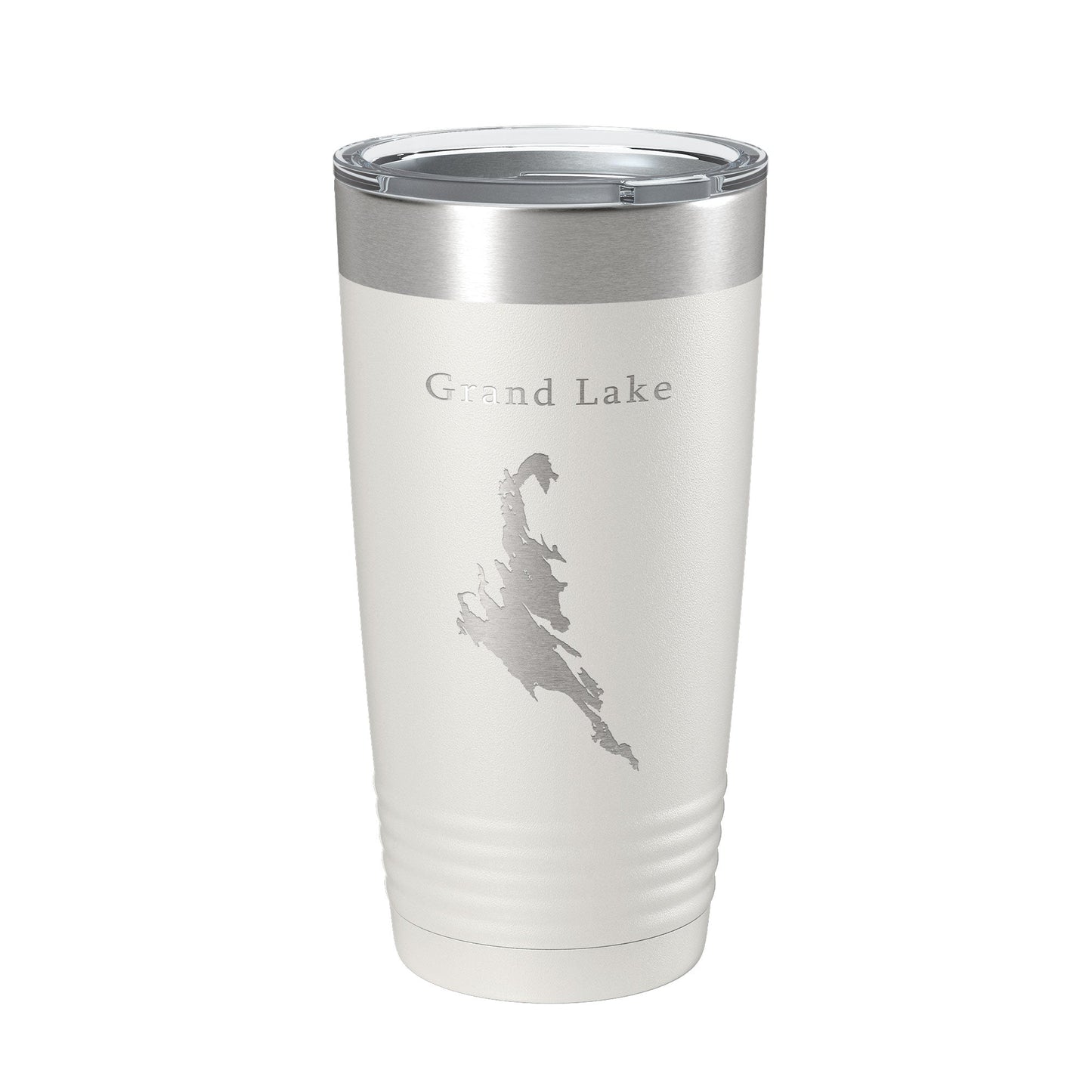Grand Lake Map Tumbler Travel Mug Insulated Laser Engraved Coffee Cup Maine 20 oz-1