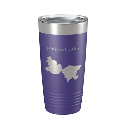Pickerel Lake Map Tumbler Travel Mug Insulated Laser Engraved Coffee Cup Wisconsin 20 oz-15
