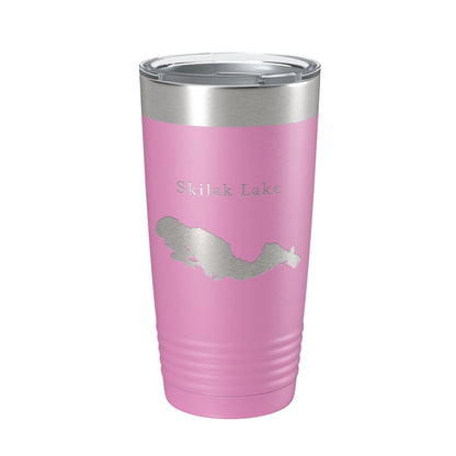 Skilak Lake Map Tumbler Travel Mug Insulated Laser Engraved Coffee Cup Alaska 20 oz-14