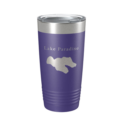 Lake Paradise Map Tumbler Travel Mug Insulated Laser Engraved Coffee Cup Michigan 20 oz-15