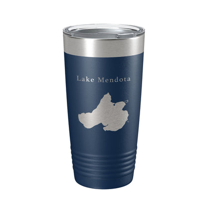Lake Mendota Map Tumbler Travel Mug Insulated Laser Engraved Coffee Cup Wisconsin 20 oz-2