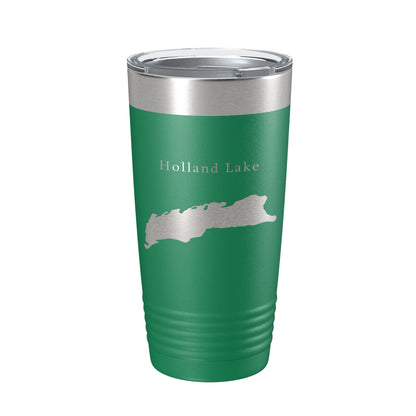 Holland Lake Map Tumbler Travel Mug Insulated Laser Engraved Coffee Cup Montana 20 oz-9