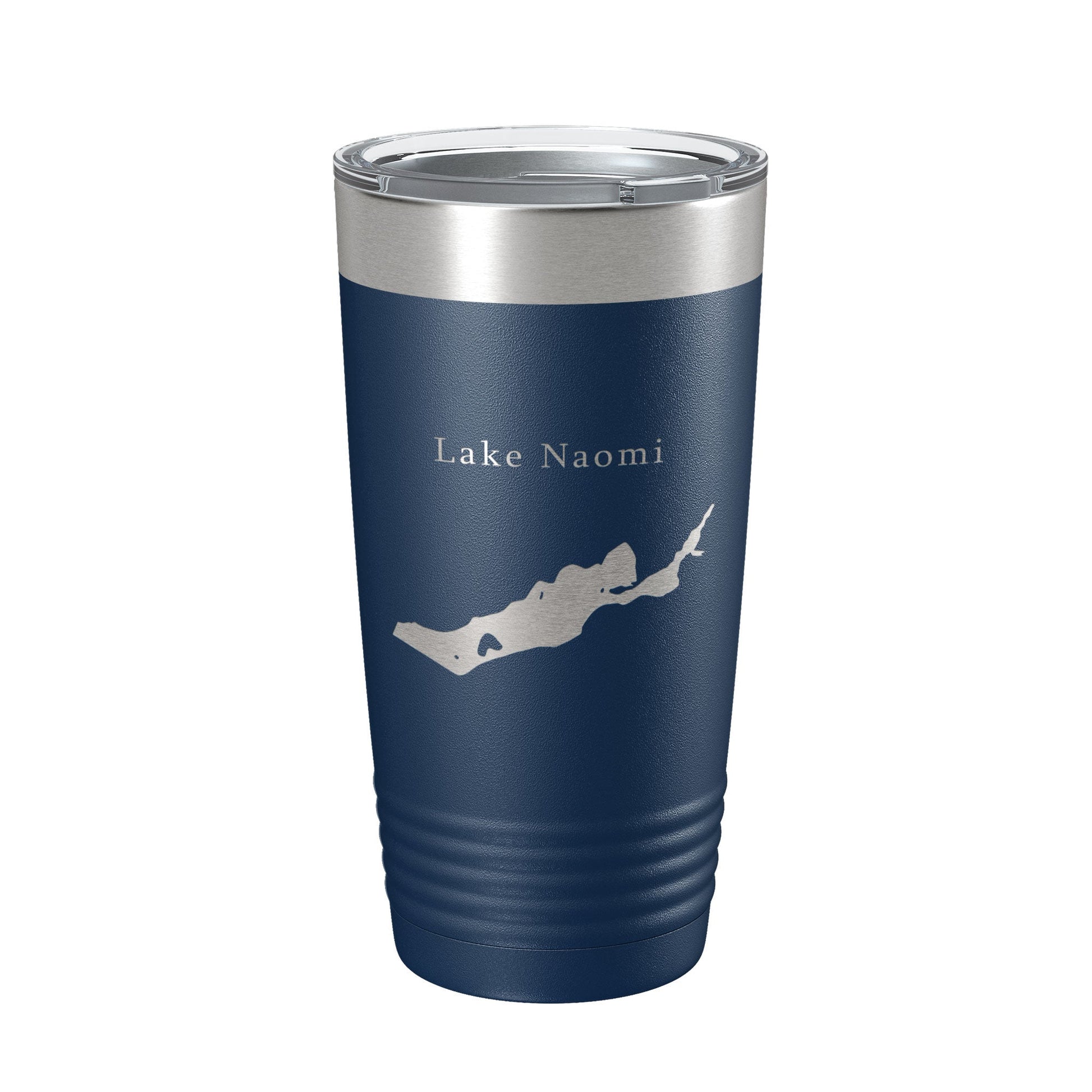 Lake Naomi Map Tumbler Travel Mug Insulated Laser Engraved Coffee Cup Pennsylvania 20 oz-2