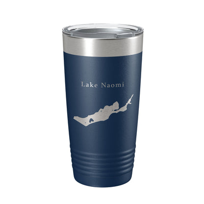 Lake Naomi Map Tumbler Travel Mug Insulated Laser Engraved Coffee Cup Pennsylvania 20 oz-8