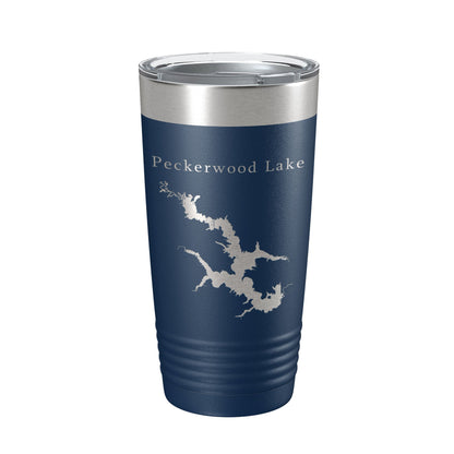 Peckerwood Lake Map Tumbler Travel Mug Insulated Laser Engraved Coffee Cup Hartz Reservoir Arkansas 20 oz-2