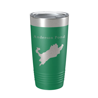 Anderson Pond Tumbler Lake Map Travel Mug Insulated Laser Engraved Coffee Cup Connecticut 20 oz-9
