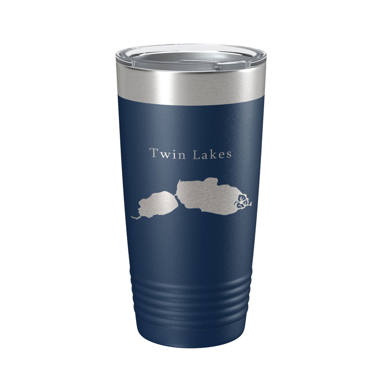 Twin Lakes Map Tumbler Travel Mug Insulated Laser Engraved Coffee Cup Colorado 20 oz-2