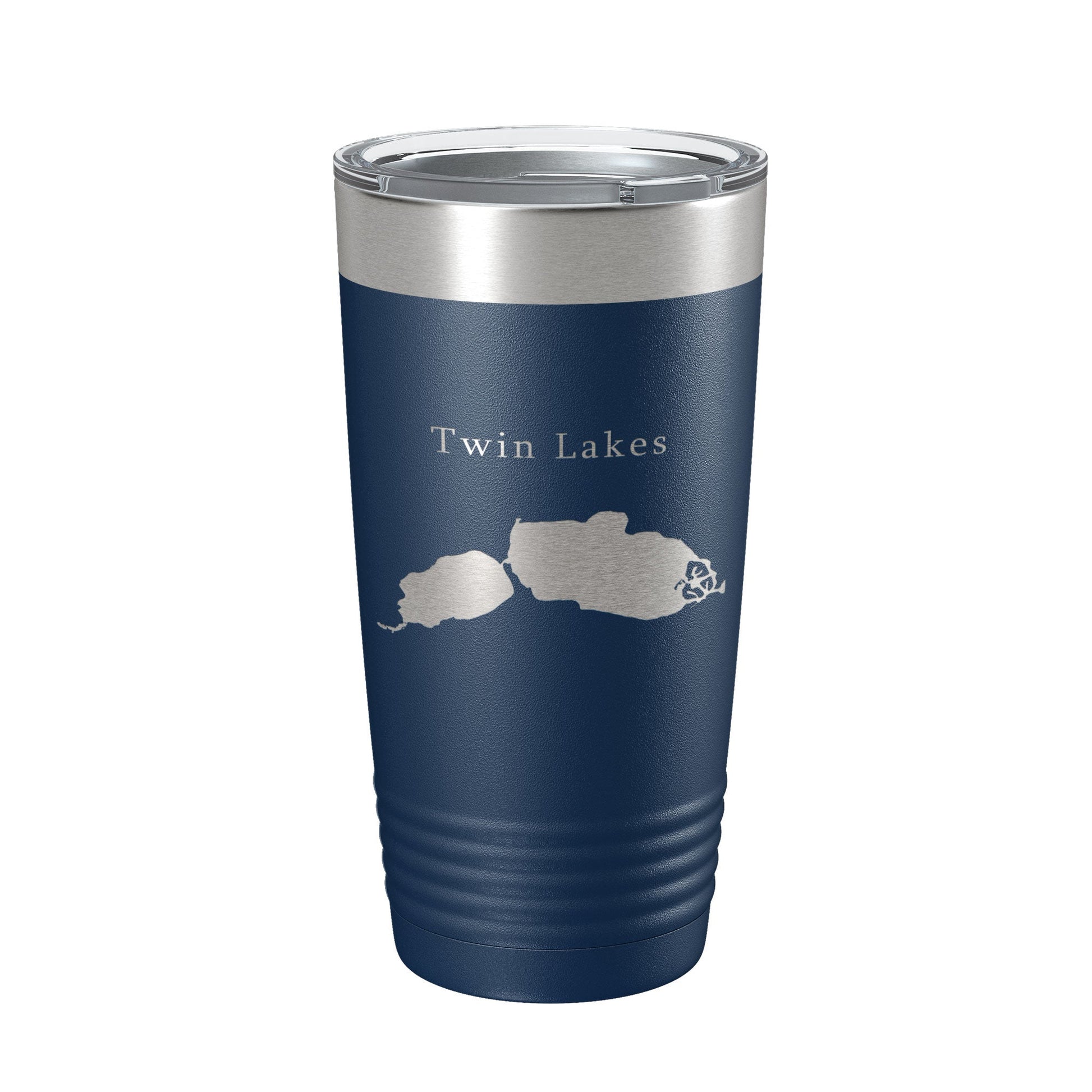 Twin Lakes Map Tumbler Travel Mug Insulated Laser Engraved Coffee Cup Colorado 20 oz-2
