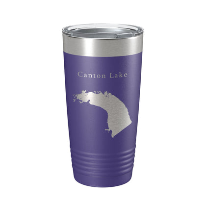 Canton Lake Map Tumbler Travel Mug Insulated Laser Engraved Coffee Cup Oklahoma 20 oz-15