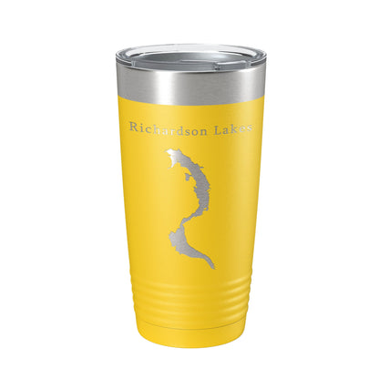 Richardson Lakes Map Tumbler Travel Mug Insulated Laser Engraved Coffee Cup Maine 20 oz-19